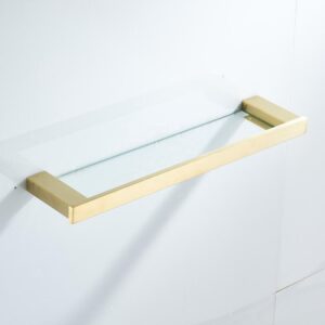 304 Stainless Steel Direct Factory Gold Shower Glass Corner Rack Bathroom Corner Shelf