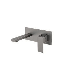 Brass Washing Hand High Quality Gun Metal Bathroom Wall Mounted Brass Basin Faucet Mixer