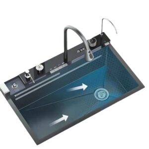 Affordable Price SUS304 Stainless Steel Kitchen Sink with Pull-Out Faucet