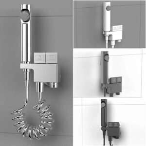 Bathroom Sprayer Kit Toilet with absHose and T-Valve Hand Held Elongated Bidet Seat 29004 series (1)