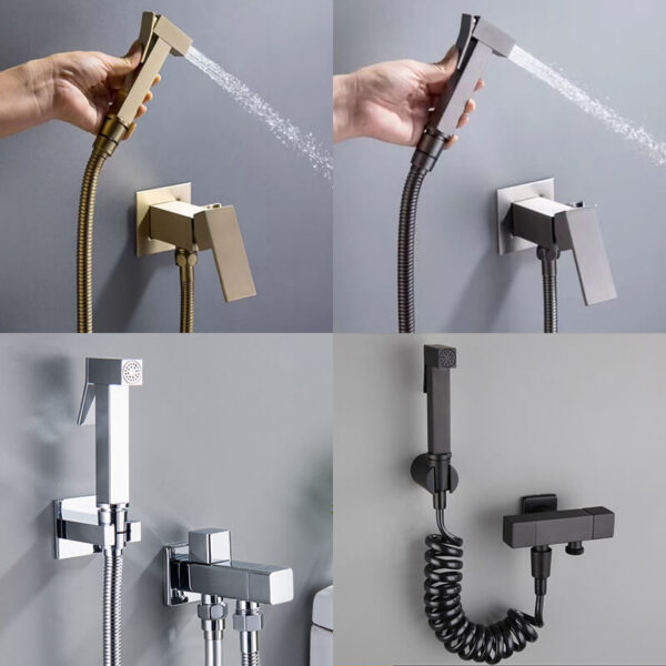 Bidet Spray Rinse Shattaf Toilet Bidet Spray Full Copper Hand Held Bidet Sprayer (10