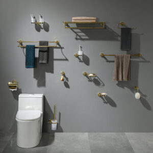 Bright Gold Finish Other Bathroom Parts & Accessories 12 Pieces Complete Bathroom Accessory Kit