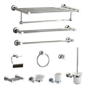 China Cheap Complete Bathroom Hardware Stainless Steel Bathroom Accessories Set