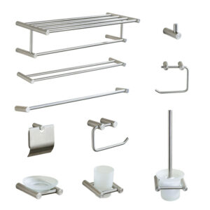 China Complete Bathroom Hardware Accessories Stainless Steel Bathroom Accessories Set