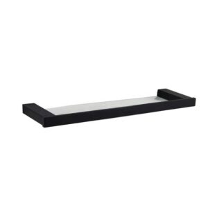 Classic Design 304 Stainless Steel Matt Black Glass Shelves Tempered Bathroom Accessories Glass Shelf