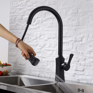 Countertop 304 stainless steel sink faucet kitchen faucet with pull-down nozzle pull out popular kitchen faucet (3)