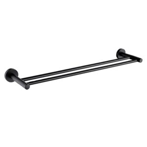 Custom Logo Wall Mounted Towel Rack Bathroom Accessories Double Bar Rail Bathroom Corner Towel Rack