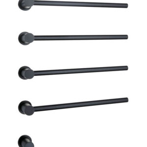 Customizable 4-Bar Electric Matt Black Towel Radiator Easy Clean Wall Mounted Bathroom Towel Holder Set for Hotels Kitchens