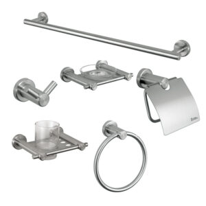 Customized 100% Bathroom Shelf Stainless Steel 304 Bathroom Products Towel Rack Bathroom Accessory Set