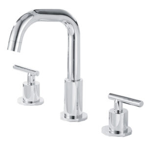 Dual Handle Widespread Basin Sink Faucets 3-Hole Hot Cold Water Mixer Tap Brass Bathroom Faucets