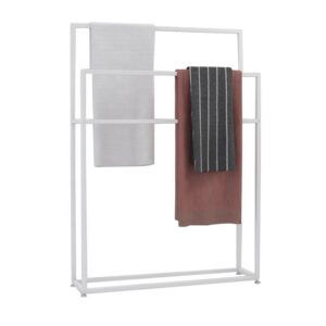 Factory Direct Sale Removable Standing Towel Rack 2 Tier 65 cm Tall Square Floor Standing Towel Dryer Rack