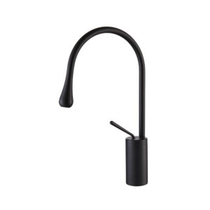 Factory New Matte Black Solid Brass Basin Mixer Modern Design Commercial Hot Cold Water Taps Waterfall Bathroom Faucet