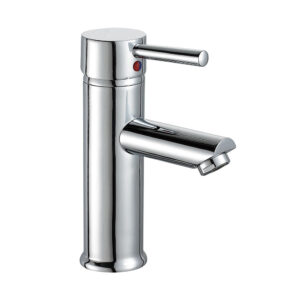 Factory Price Cheap Deck Mounted Single Handle Solid Brass Round Basin Faucet for Bathroom Sink