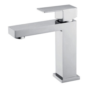 Factory Price Modern Design Single Handle Deck Mounted Basin Tap Chrome Wash Faucets Rotatable Bathroom Faucets