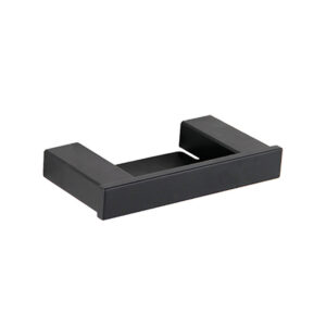 Factory Supply Bathroom Hotel Matt Black 304 Stainless Steel Soap Dish Holder Wall Mounted Square Soap Dish