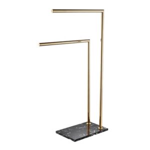 Factory Supply Hotel Bathroom Accessories Free Standing Chrome Tower Holder Two Arms Hand Bathroom Towel Rack