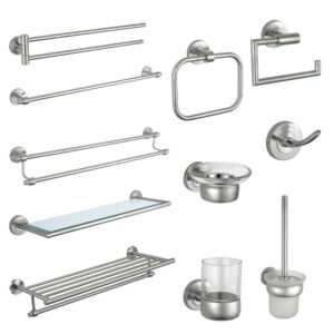 Factory Supply Luxury Sus304 Home Hotel Bathroom Products Lavatory Accessories Set High Quality OEM and ODM  Towel Bar Set