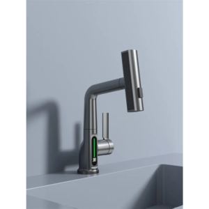 Gun Metal Finish Rain Water Outlet Bathroom Tap Functional Basin Brass Washroom Tap From Guangdong Manufacturer