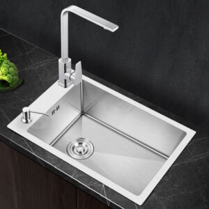 Kitchen Sink Organizer 304 Stainless Steel Undermount Installation Nano Surface Treatment Two Holes