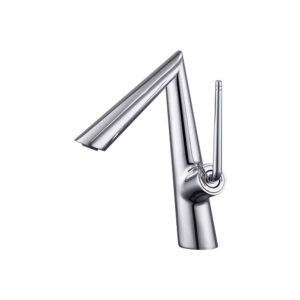 High Quality Brass Chrome Single-Hole Bathroom Taps Latest Design Hot and Cold Washroom Basin Mixer