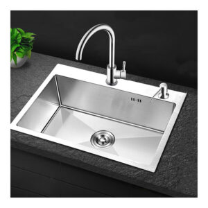 High Quality Stainless Steel Single Bowl Kitchen Sink Handmade Rectangular Drainer