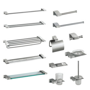 Hot Sale Luxury Stainless Steel Bathroom Towel Rack with Bathroom Accessories Hardware 14 Piece Set
