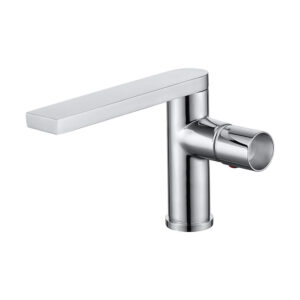 Hot and Cold Water Bathroom Faucet with Single Knob New Design Chrome Finish Brass Basin Tap