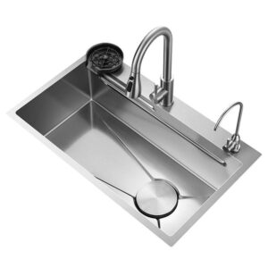 Small Rice Grain Stainless Steel Sink Honeycomb Embossed Kitchen Large Single Sink