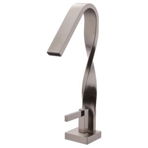 Brass Basin Faucet Single-Hole Mounted Brushed Nickel Finish Ceramic Valve Factory Direct