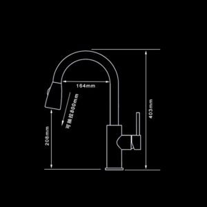 Kitchen Faucet Tap Wall Kitchen Mixer Faucet Water Tap Stainless Pull Out Faucet Modern UPC (3)