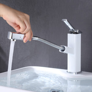 Kitchen basin hot and cold faucet