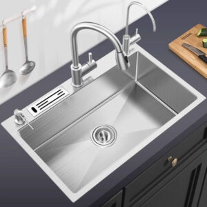 Luxury 304 Stainless Steel Kitchen Sink New Design Double Bowl with Faucet