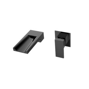 Matte Black Wall-Mounted Brass Tap Mixer Durable 5-Year Guarantee Single Handle Hot Cold Basin Faucet