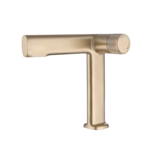 Modern Bathroom Sink Faucet Copper Single Handle Water Tap Brushed Gold Waterfall Vanity Faucet