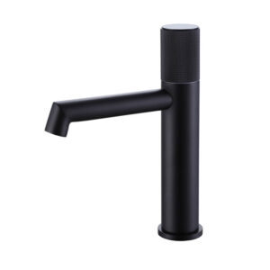 Modern Black Faucet Hot Cold Water Supply Deck Mounted Single Knob Ceramic Cartridge Brass Wash Basin Mixer