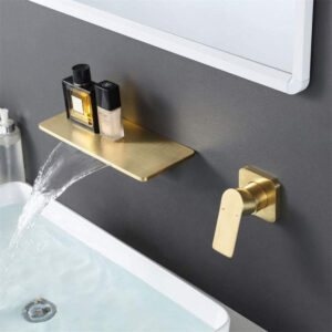 Modern Design Chrome Brass Single Handle Wall Mounted Thermostatic Faucet Hot and Cold Basin Mixer Taps