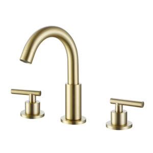 Modern Design Thermostatic Brass Basin Faucets Brushed Gold Hot Cold Water Basin Mixer Taps