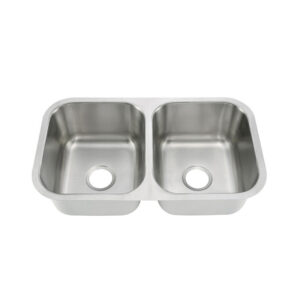 Double Kitchen Sink Square Undermount Stainless Steel SUS304 Two Bowls Without Faucet