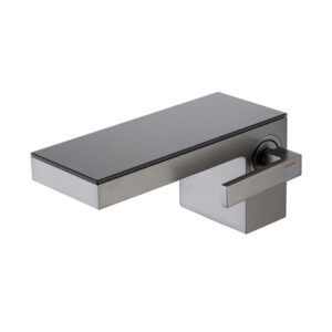 Modern Hot Cold Bathroom Tap Single Lever Deck Mounted Washroom Basin Faucet Gun Metal Finished Brass Lavatory Faucet