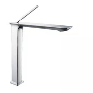 Modern Hot Cold Water Basin Mixer Tap Chrome Finish Brass Deck Mounted Single Lever Bathroom Basin Faucet