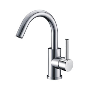 Modern Luxury Deck Mounted Single-Hole Chrome Brass Faucet Thermostatic Water Tap Luxury Wash Basin Tap Mixer