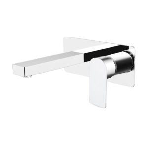 Modern Single-Handle Basin Tap Two-Hole Wall Mounted Chrome Brass Thermostatic Basin Faucets