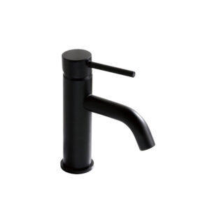 Modern Single-Handle Black Brass Bathroom Basin Faucet Deck Mounted Hot & Cold Water Sink Tap