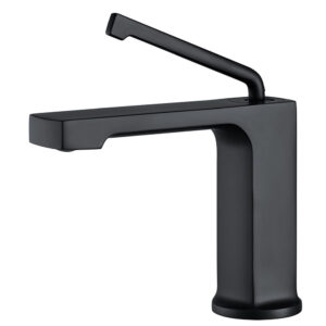 Modern Single-Hole Matt Black Brass Basin Faucets Deck Mounted Basin Tap