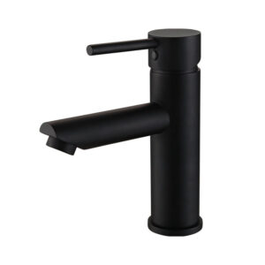 Modern Single Lever Brass Basin Faucets New Matt Black Bathroom Taps with Hot and Cold Water Mixer Tap