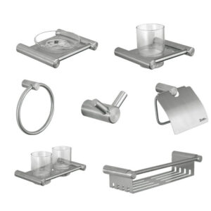 Modern Stainless Steel 304 Bathroom Hardware Set Including Toilet Paper Holder Towel bar Robe Hook Sanitary Ware