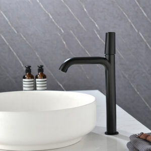 Modern Wash Basin Mixer Faucet Brass Matte Black Lavatory Vanity Faucet Single Hole Bathroom Sink Faucet