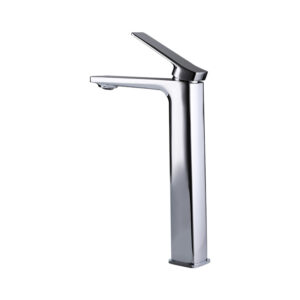 Modern luxury hot and cold ceramic high foot wash brass bathroom sink basin 304 stainless steel faucet