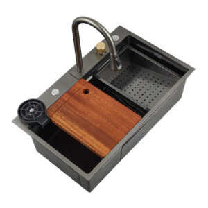 Multifunctional Sink Anti-Scratch Kitchen Sink Cup Washer Nano Black Smart Kitchen Sinks