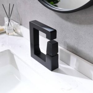 New Arrival Basin Mixer Faucet Brass Matte Black Wash Basin Faucet Single Handle Rotatable Bathroom Sink Faucet